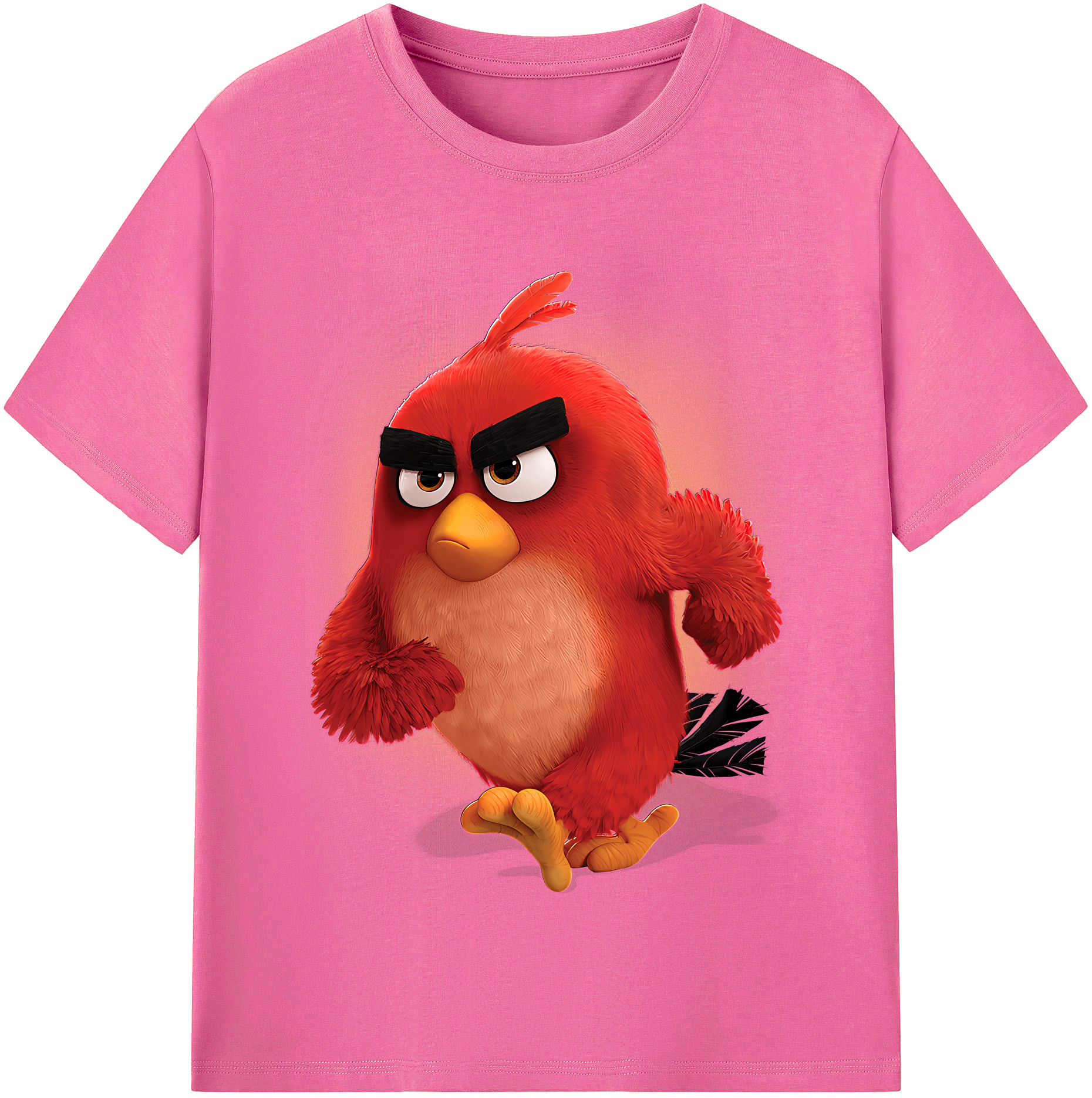 （画像用） Angry Birds アングリーバード レディースカジュアルプリントTシャツ（綿100％）